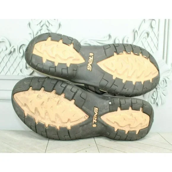 Teva Brown Nylon Slip On Hook & Loop Slide Casual Sandals Size 8 - Picture 9 of 9